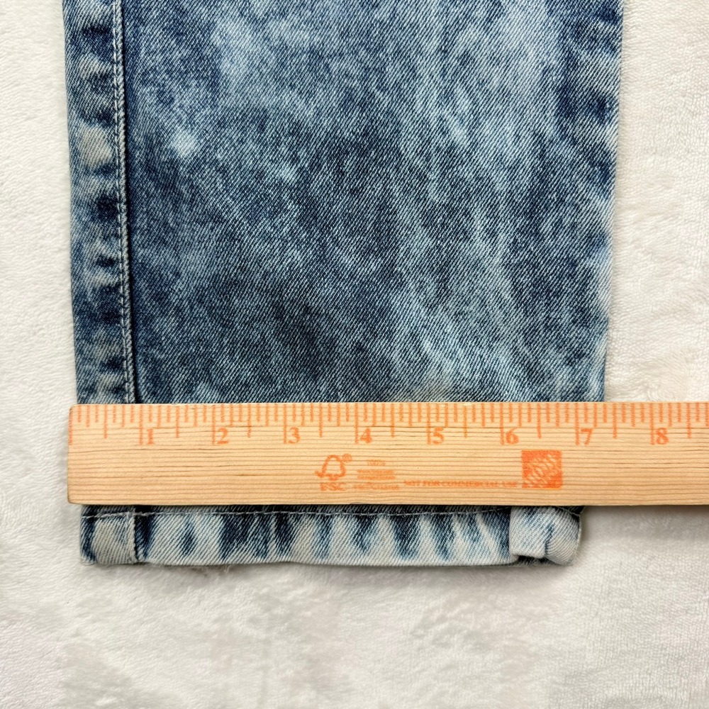 Blue Seven Denim Lab Mens 36x34 Distressed Moto Acid Wash Straight Jeans Blue - Picture 9 of 13
